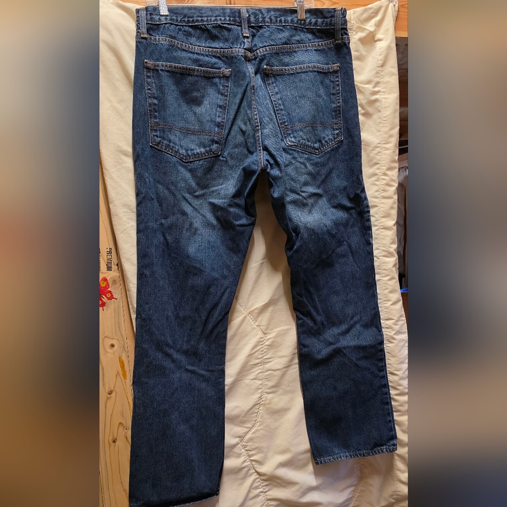 Arizona Men's Dark Blue Bootcut Jeans Size 36 × 32 Like New! - Picture 5 of 5